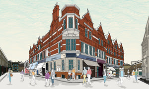 Monmouth Coffee Brough Market illustration