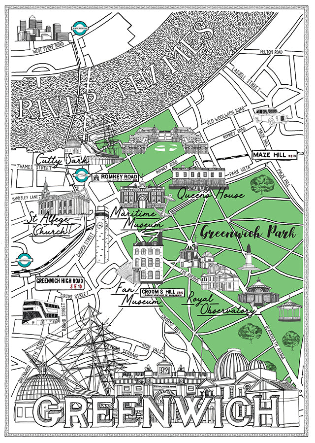 Greenwich Illustrated Map: Navigating the Royal Borough's Charm