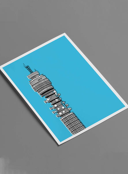 BT Tower Screen Print