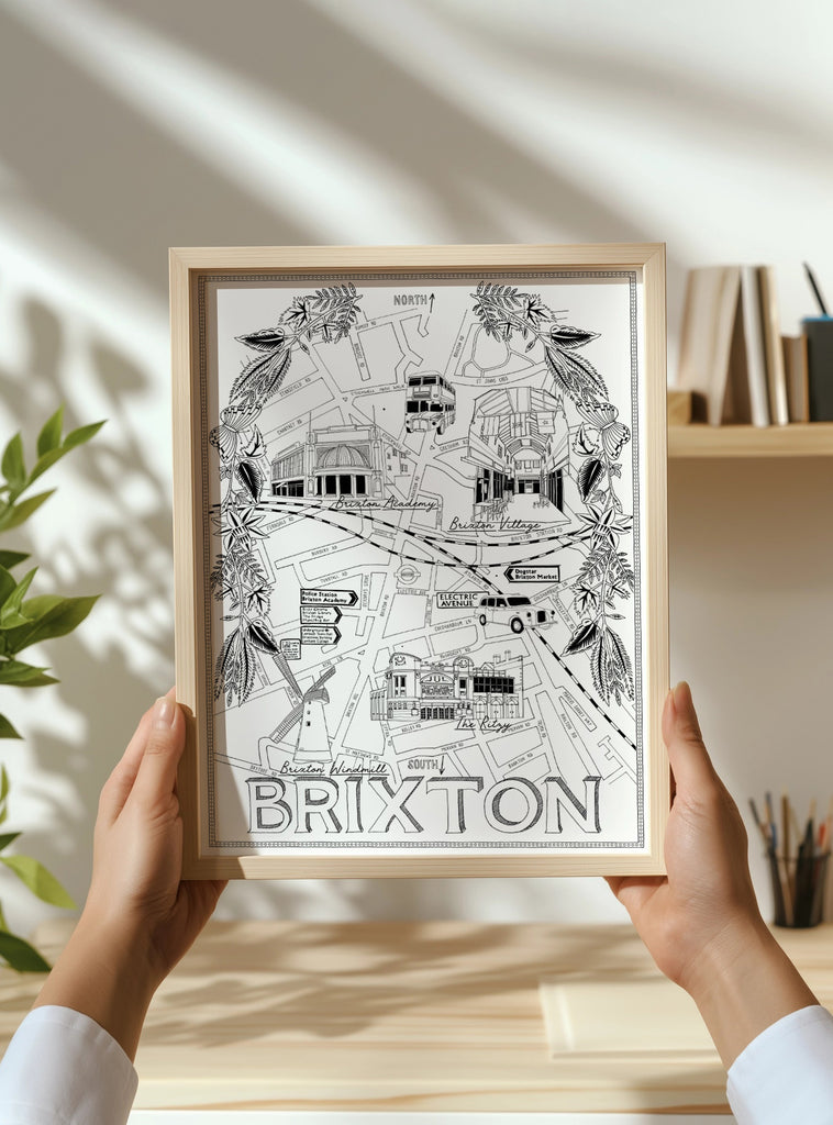 Brixton Map illustration – The London Gift Shop