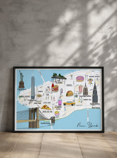 New York Map Print