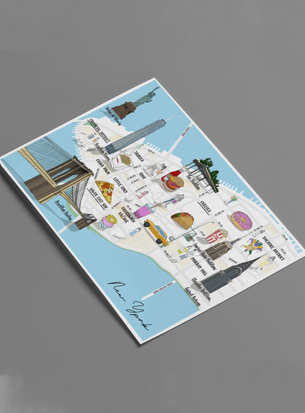 New York Map Print