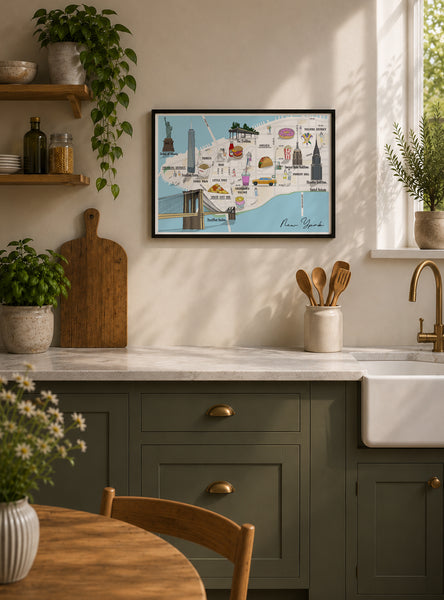 New York Map Print