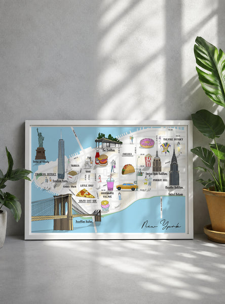 New York Map Print