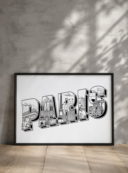 Paris City Typographic