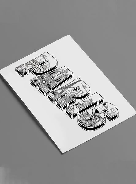 Paris City Typographic