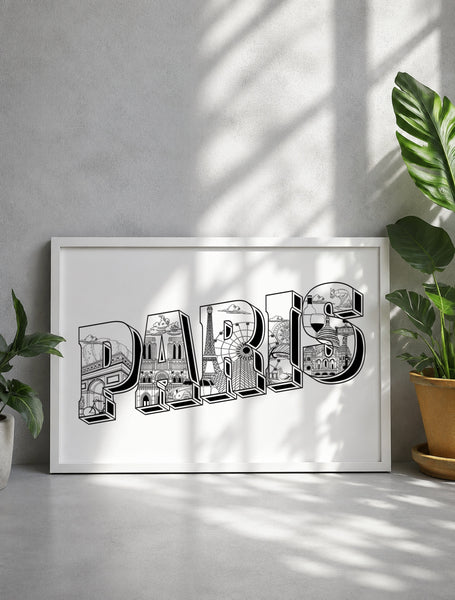 Paris City Typographic