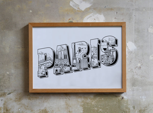 Paris City Typographic