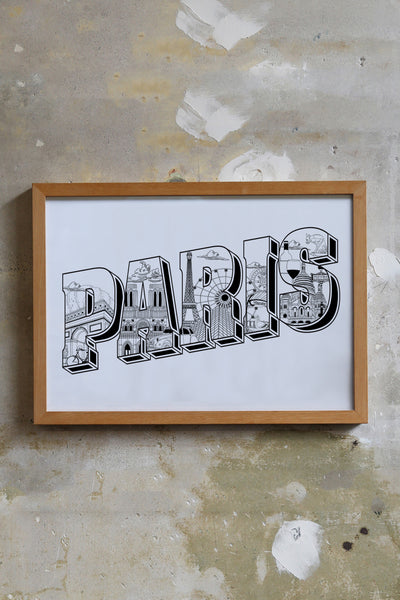 Paris City Typographic