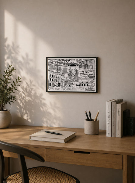 Bespoke Memory Map Gift Illustration — Enquire for Pricing