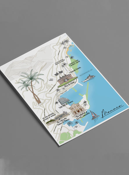 Monaco Map Print