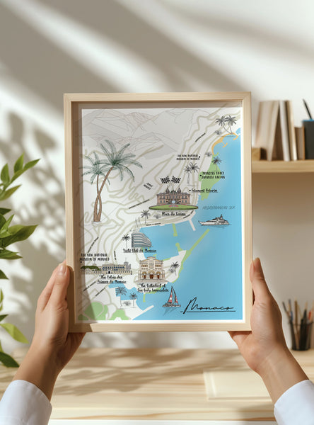Monaco Map Print