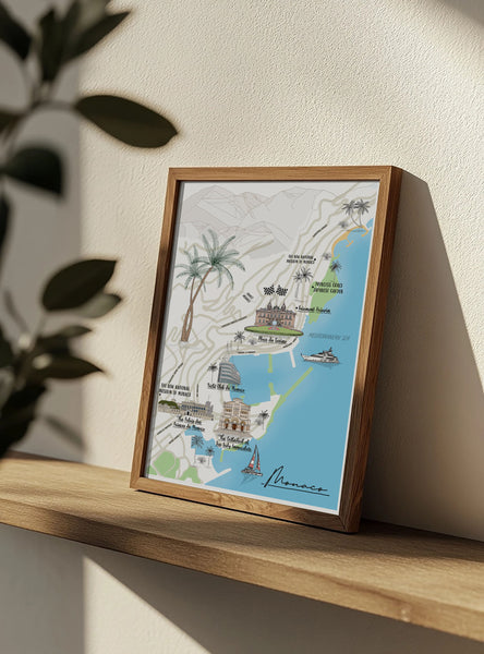 Monaco Map Print