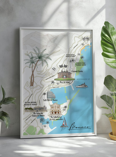 Monaco Map Print