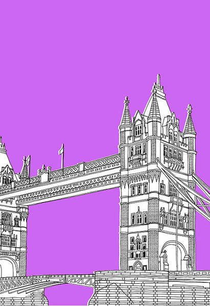 Tower Bridge Screen print Illustration Jitesh Patel
