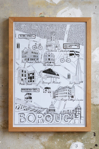 Borough Market Map illustration Jitesh Patel