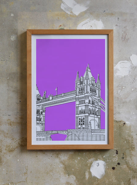 Tower Bridge Screen print Illustration Jitesh Patel