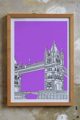 Tower Bridge Screen print Illustration Jitesh Patel